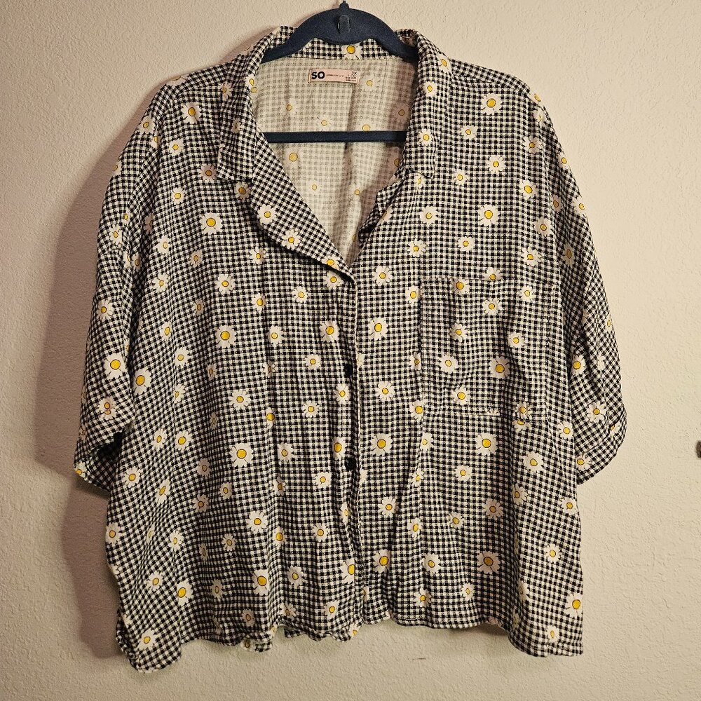 Plaid Button Up Short Sleeve